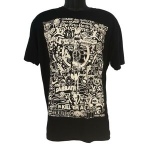 Next level apparel t shirt mens size XL black w/white graphic grunge punk skater